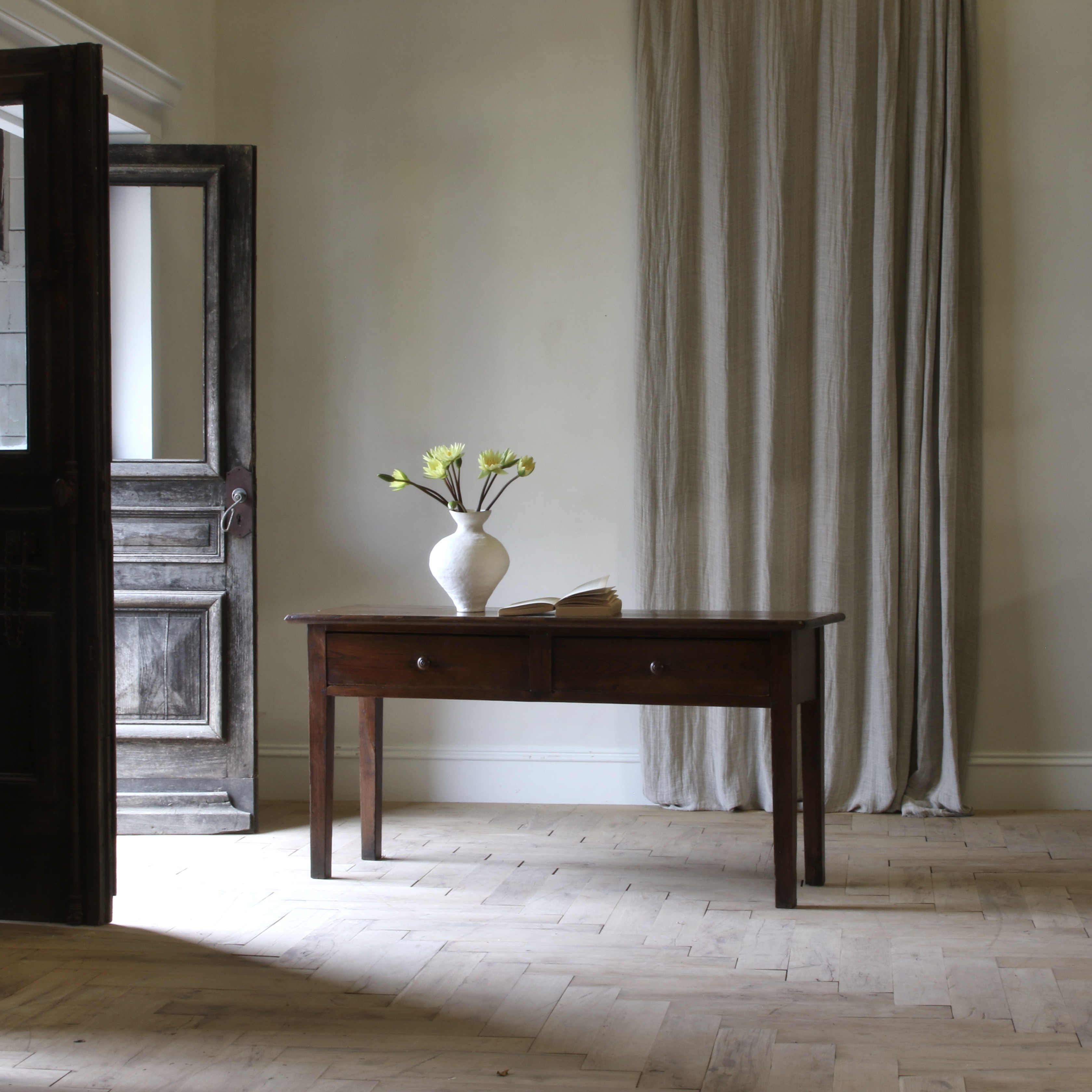 Two Drawer Side Table